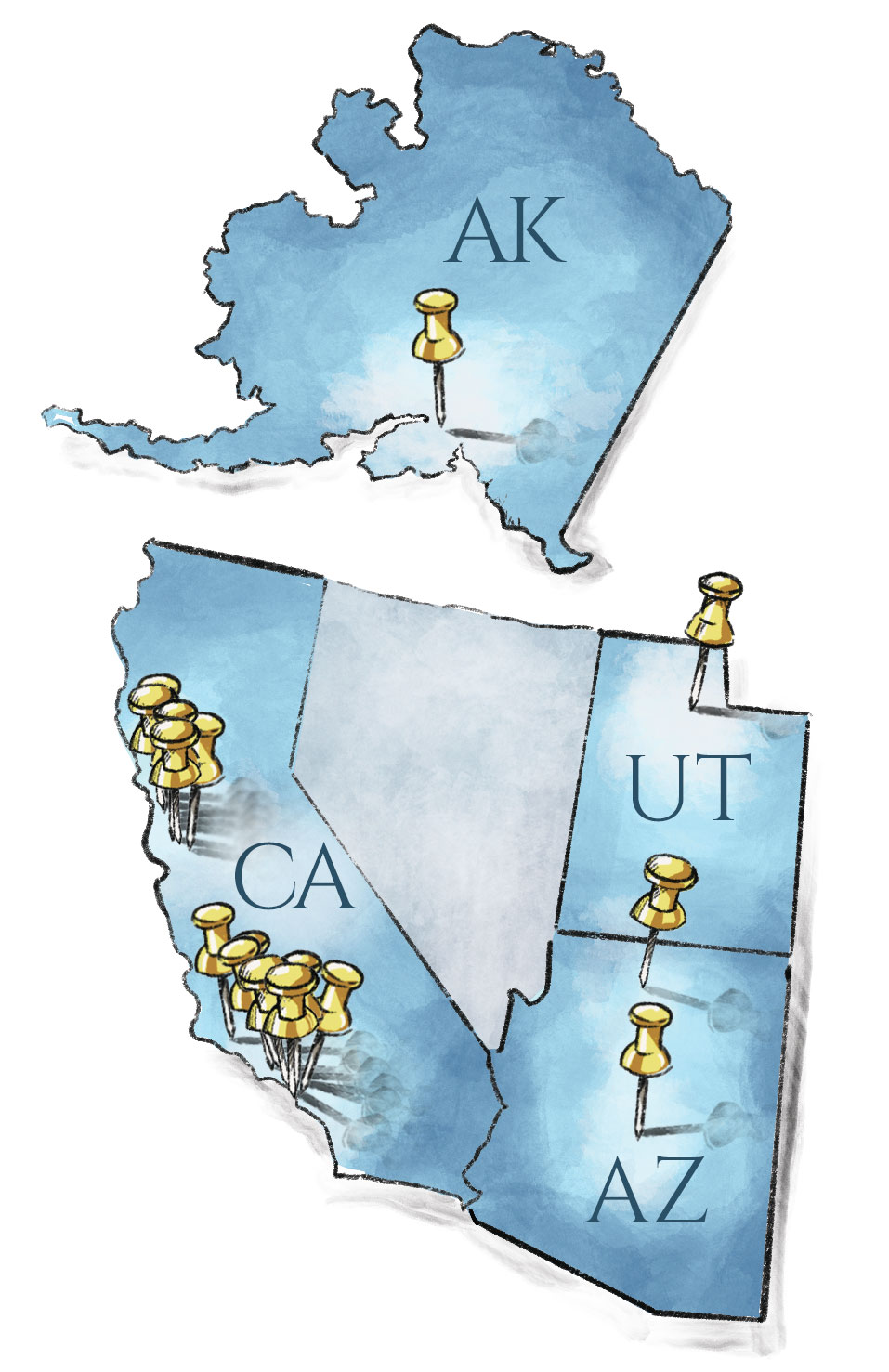 Ministries Map: Province of Elizabeth Ann Seton